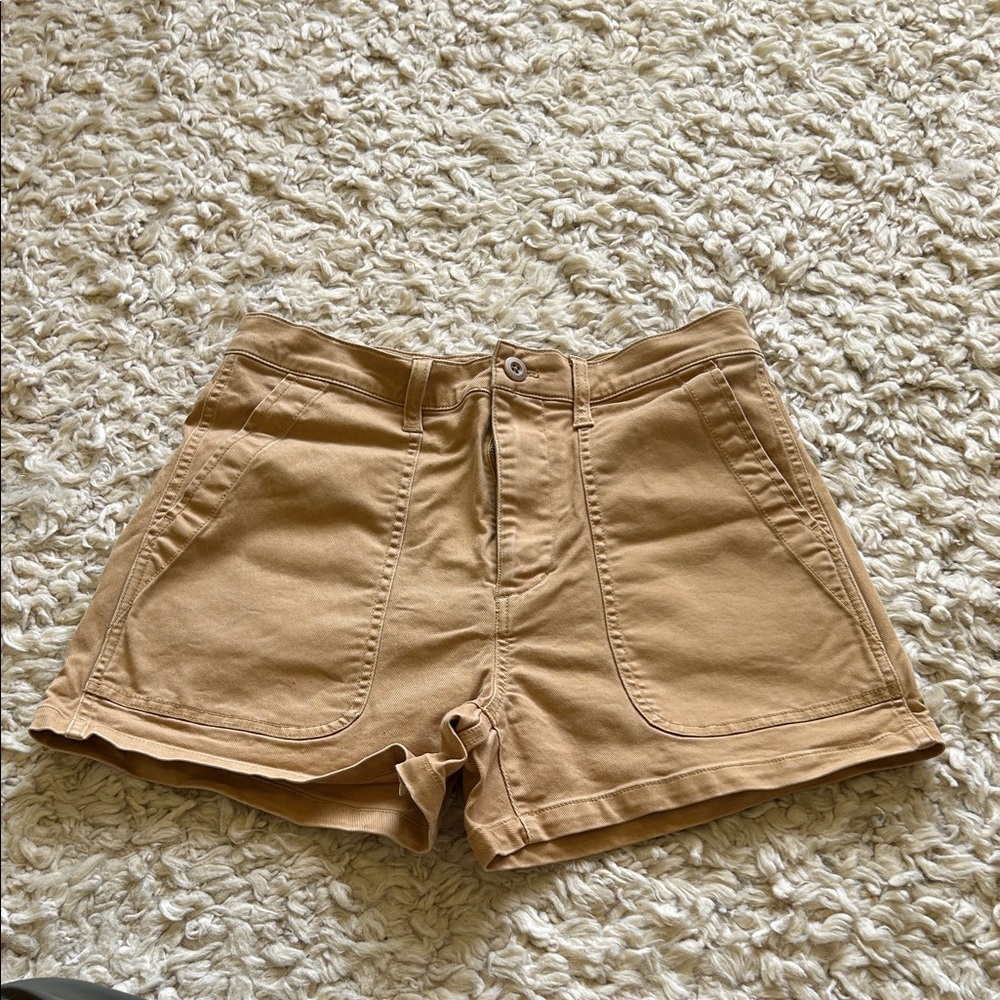 Women’s Tan High Rise Utility Shorts